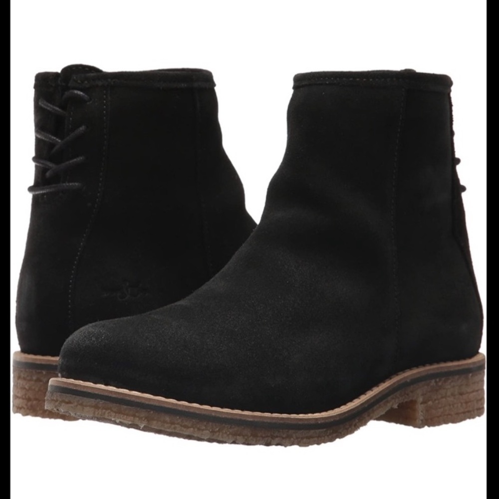 Bos. & Co. Black Suede Ankle Boots